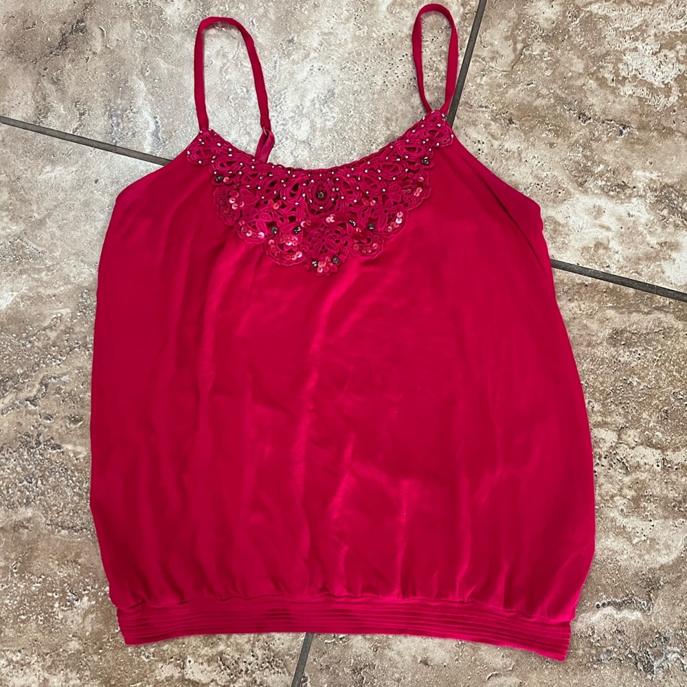 Express jeweled sleeveless top